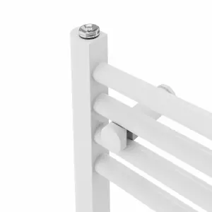 Rinse Modern Bathroom Heated Towel Rail Ladder Radiator 1000x400mm Straight for Bathroom Kitchen White