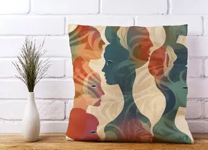 Coloured Silhouette Cushions 45cm x 45cm