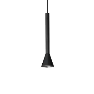 Luminosa Diesis Led Slim Dome Pendant Ceiling Light Black 3000K