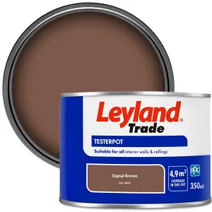 Leyland Trade Vinyl Matt Walls & Ceilings Emulsion Paint Signal Brown (RAL 8002) 350ml Tester