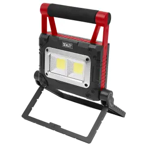 Sealey 15W COB LED Solar Powered Rechargeable Portable Floodlight LEDFL15WS