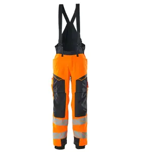 Mascot Accelerate Safe Winter Trousers with Kneepad Pockets (Hi-Vis Orange/Dark Navy)  (Large)