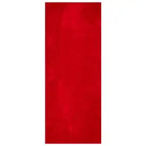 Rug HUARTE Short Pile Soft and Washable Red 80x200 cm