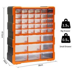 39 Drawers Plastic Storage Cabinet Organizer