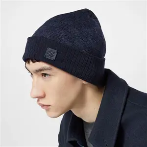 Louis Vuitton® - Néo Petit Damier Beanie - Wool - Navy - Men - Luxury