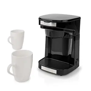 Dual Coffee Maker, Easy to Use Two Cup Machine with Reusable Filter, 250ml Capacity and 2 Ceramic Cups, 450W