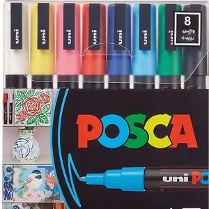 8 Vibrant Colors for Perfectly Smooth Creative Expression  8 colors set Acrylic Paint Marker Pens Set