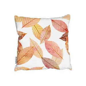 Autumn toned skeleton leaves (Cushion) / 45cm x 45cm