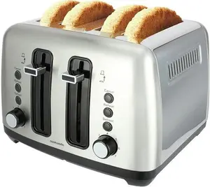 Cookworks 4 Slice Toaster - Stainless Steel