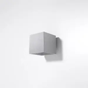 Quad Aluminium Grey 1 Light Classic Wall Light