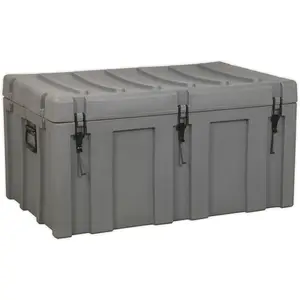 Heavy Duty Waterproof Outdoor Storage Box - 237L Cargo Case for Tools and Equipment