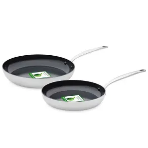 GreenPan Barcelona Evershine 24cm & 28cm Frying Pan Set