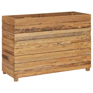 Berkfield Raised Bed 100x40x72 cm Recycled Teak and Steel