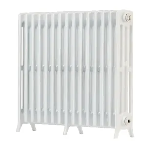 Arroll Edwardian Cast aluminium White 15 Column Radiator, (W)906mm x (H)750mm