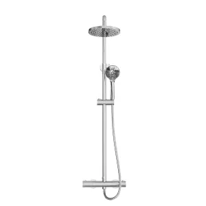 Dezine Alto Exposed Round Shower Kit, Chrome