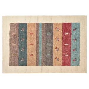 Wool Gabbeh Area Rug 140 x 200 cm Multicolour SARILAR