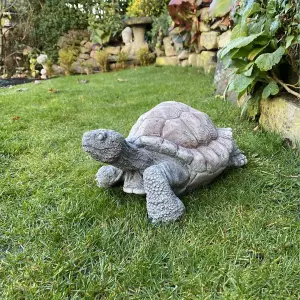 Medium Stone Cast Tortoise Garden Ornament