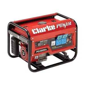 Clarke PG3800A EURO5 3kVA 230V Open Frame Petrol Generator