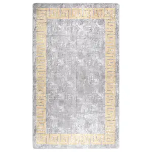 Berkfield Rug Washable 120x180 cm Grey Anti Slip