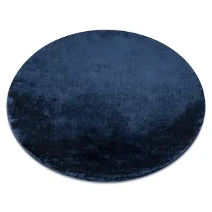 Carpet VISCO circle dark blue 10 plush, IMITATION OF RABBIT FUR circle 200 cm