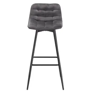 64 cm bar chair Heyman (Set of 2) Dark Grey