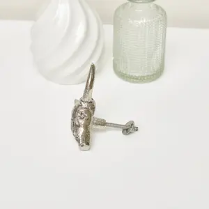 Melody Maison Silver Buffalo Skull Drawer Knob