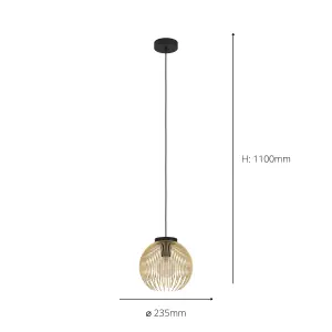 EGLO VENEZUELA Black and Gold Pendant Light