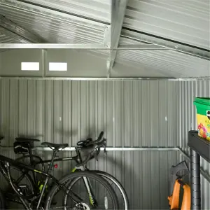 Cheshire 10 x 12 Metal Apex Shed - Light Grey