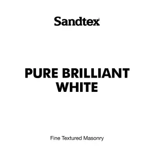 Sandtex Pure brilliant white Textured Masonry paint, 10L