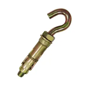 Diall M6 C-hook Steel Shield anchor (L)60mm, Pack of 4