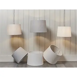 Luminosa Mia 1 Light Shade Light Natural Linen, E27