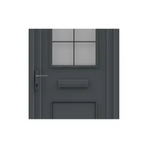 Fortia Mindil Clear Anthracite RH External Front Door set, (H)2085mm (W)840mm