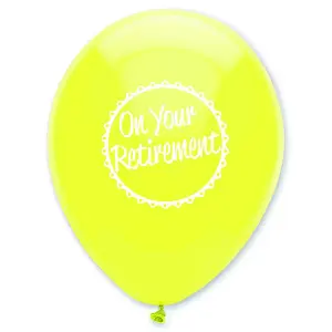 Creative Party On Your Retirement Printed Balloons (Pack of 6) Multicoloured (One Size)