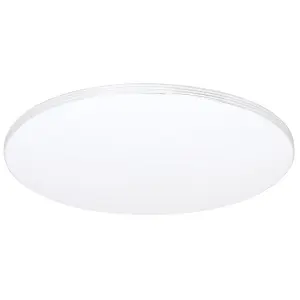 Milagro Ceiling Lamp Siena 72W LED 550 mm Stylish White And Chrome Circular Design Dimmable Including Remote Control