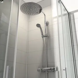 Cooke & Lewis Solani Chrome effect Thermostatic Mixer Shower