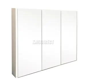 WestWood Wall Mount Mirror Bathroom Cabinet Unit Storage Cupboard White BC02