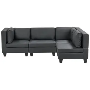 Corner Sofa UNSTAD Black Left Hand