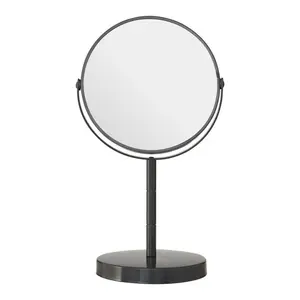 Metal Flat Mirror Grey / 29cm H x 18cm W