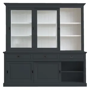 Anneros Display Cabinet Anthracite Grey