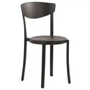 Set of 4 Garden Chairs VIESTE Black