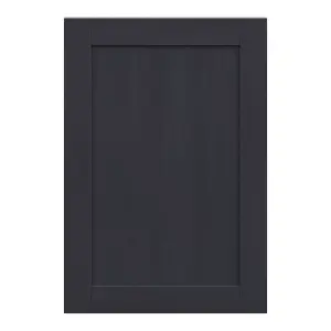 Alpinia Matt midnight navy wood effect Shaker Tall appliance Cabinet door (W)600mm (H)867mm (T)18mm