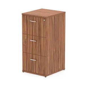 Impulse 50cm Wide 3 -Drawer File Cabinet Walnut