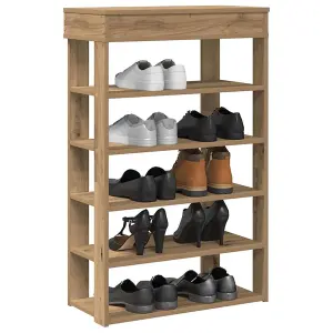 Berkfield Shoe Rack Artisan Oak 60x30x98 cm Engineered Wood