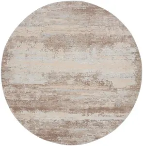 Beige Modern Luxurious Abstract Jute Latex Backing Easy to Clean Rug for Living Room Bedroom and Dining Room-160cm X 221cm