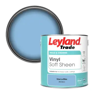 Leyland Trade Vinyl Soft Sheen Walls & Ceilings Emulsion Paint Viva La Bleu (PPG1242-3) - 2.5L