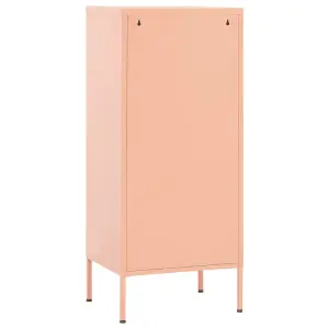 Berkfield Storage Cabinet Pink 42.5x35x101.5 cm Steel