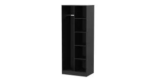 Madrid Open Wardrobe in Black Ash (Ready Assembled)