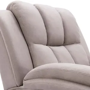 Rise Recliner Chair With Single Motor, Remote Control And Pocket Storage In Leather-Look Pumice Technology Fabric