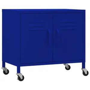 Berkfield Storage Cabinet Navy Blue 60x35x56 cm Steel