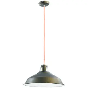 Luminosa BOGOTA Dome Pendant Ceiling Light Anthracite 39x20cm